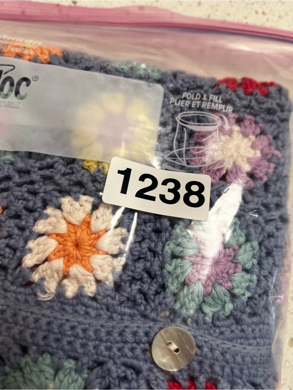 Crochet Multicolor Flower Vest - hand make granny vest - Picture 7 of 7
